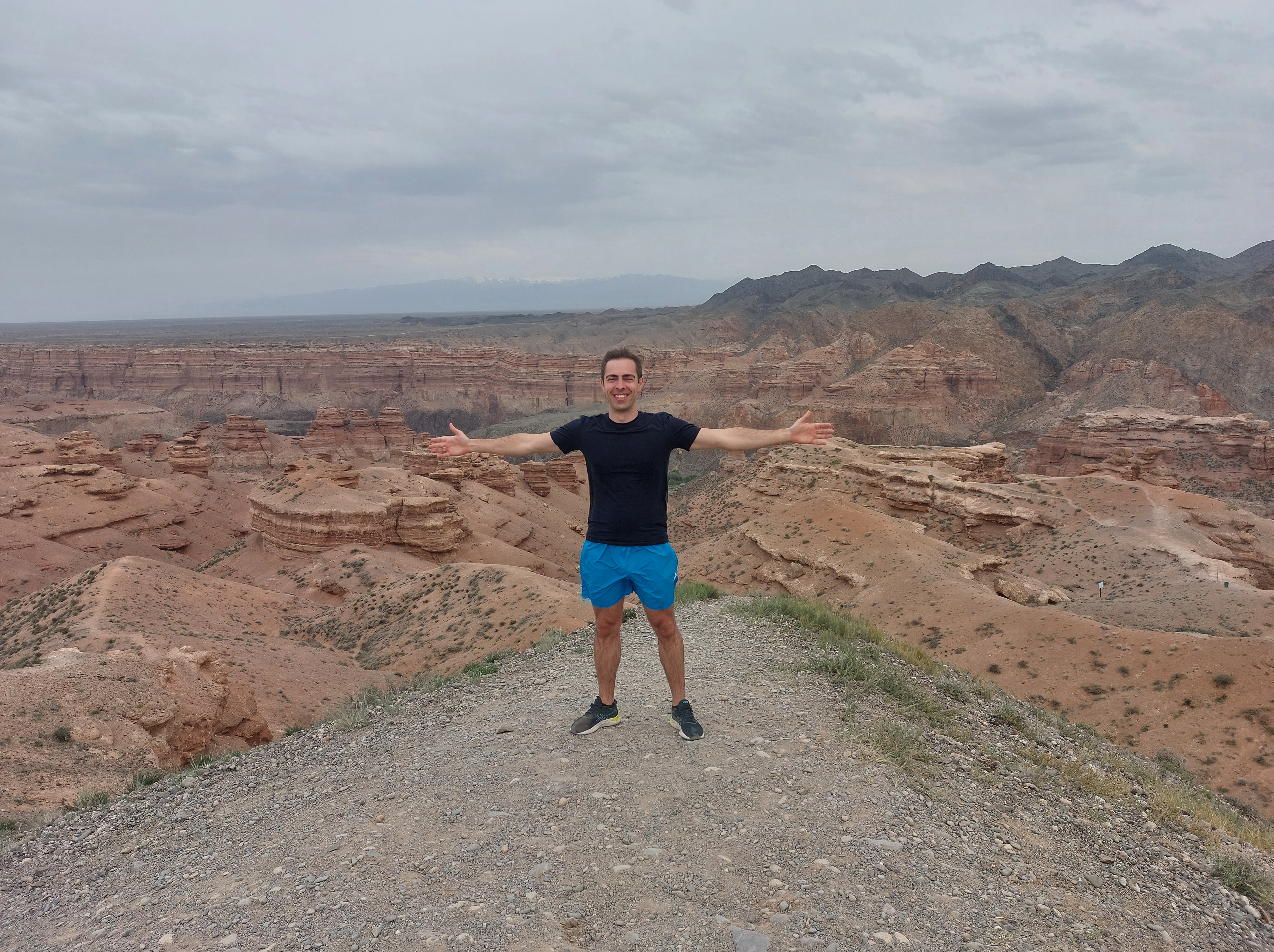 Vitor Soares from AskCory at Charyn Canyon in Kazakhstan, 2023. 
