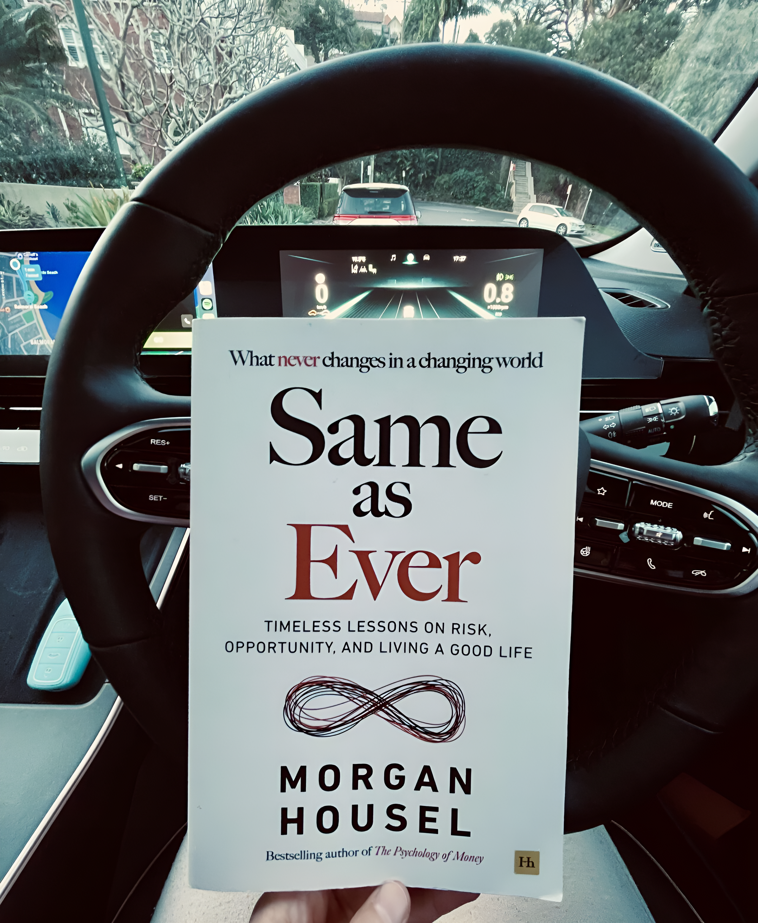 Vanessa Sebben reading "Same as Ever" by Morgan Housel. (Photo source: Vanessa Sebben/Instagram)