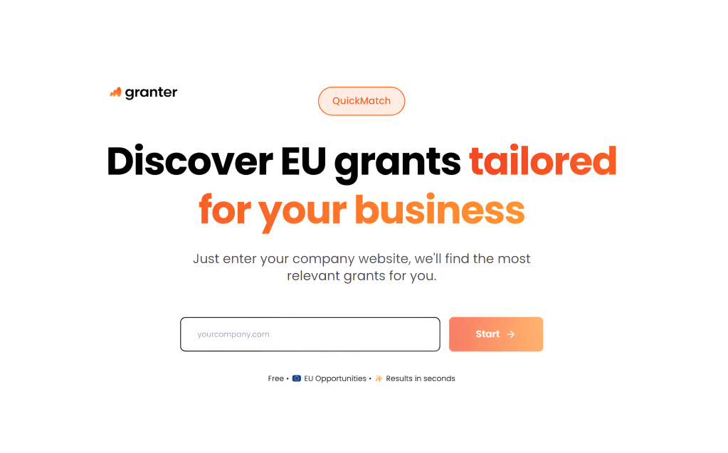 Granter to launch QuickMatch, Europe’s ‘first’ free AI agent for EU grant discovery, at Web Summit 